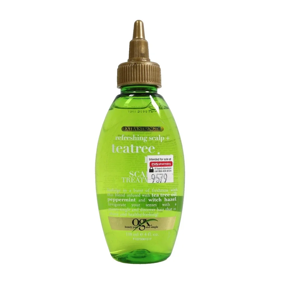 2 PACK OGX Extra Strength Refreshing Scalp Teatree Mint Scalp Treatment 4Oz Each